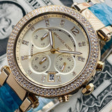 Buy Shop Michael Kors Parker Gold Dial Two Tone Steel Strap Watch for Women - MK6364 USA Online