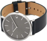 Coach Charles Grey Dial Black Leather Strap Watch for Men - 14602150