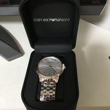 Buy Shop Emporio Armani Classic Quartz Silver Dial Silver Steel Strap Watch For Men - AR1745 USA Online