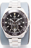 Buy Shop Tag Heuer Aquaracer Quartz Chronograph Black Dial Silver Steel Strap Watch for Men - CAY111A.BA0927 USA Online
