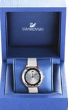 Swarovski Octea Nova Grey Dial Grey Leather Strap Watch for Women - 5295326