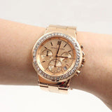 Buy Shop Michael Kors Dylan Rose Gold Rose Gold Steel Strap Watch for Women - MK5586 USA Online