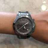 Buy Shop Marc Jacobs Rock Chronograph Gunmetal Grey Dial Grey Steel Strap Watch for Men - MBM3160 USA Online
