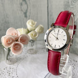Buy Shop Burberry The City Silver Dial Red Strap Watch for Women - BU9232 USA Online