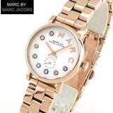 Buy Shop Marc Jacobs Baker Dexter White Dial Rose Gold Steel Strap Watch for Women - MBM3443 USA Online