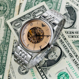 Buy Shop Emporio Armani Meccanico Multicolor Dial Silver Steel Strap Watch For Men - AR1922 USA Online