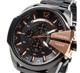 Buy Shop Diesel Mega Chief Chronograph Black Dial Black Steel Strap Watch For Men - DZ4309 USA Online