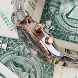 Buy Shop Michael Kors Brinkley Blue Dial Two Tone Steel Strap Watch for Women - MK6205 USA Online