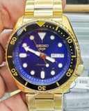 Buy Shop Seiko 5 Sports US Special Edition Automatic Blue Dial Gold Steel Strap Watch For Men - SRPK20 USA Online
