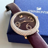 Buy Shop Swarovski Crystal Frost Red Dial Red Leather Strap Watch for Women - 5484064 USA Online