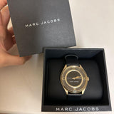 Buy Shop Marc Jacobs Tether Black Dial Black Leather Strap Watch for Women - MBM1376 USA Online
