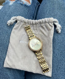 Buy Shop Michael Kors Melissa Pave Gold Dial Gold Steel Strap Watch for Women - MK4371 USA Online