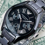 Buy Shop Emporio Armani Black Ceramic Dial Ceramic Strap Watch For Women - AR1401 USA Online