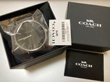 Coach Charles Black Dial Black Leather Strap Watch for Men - 14602157