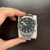 Buy Shop Fossil Pilot Chronograph Black Dial Silver Steel Strap Watch for Men - FS5141 USA Online