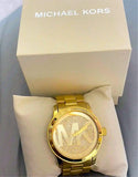 Buy Shop Michael Kors Runway Gold Dial Gold Steel Strap Watch for Women - MK5706 USA Online