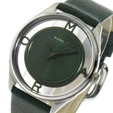 Buy Shop Marc Jacobs Tether Transparent Green Dial Green Leather Strap Watch for Women - MBM1378 USA Online