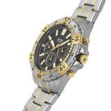 Buy Shop Fossil Garrett Analog Black Dial Two Tone Steel Strap Watch for Men - FS5771 USA Online