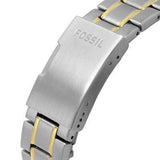 Buy Shop Fossil Garrett Analog Black Dial Two Tone Steel Strap Watch for Men - FS5771 USA Online