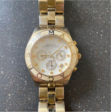 Buy Shop Marc Jacobs Blade Chronograph White Dial Gold Steel Strap Watch for Women - MBM3081 USA Online
