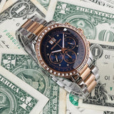 Buy Shop Michael Kors Brinkley Blue Dial Two Tone Steel Strap Watch for Women - MK6205 USA Online