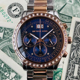 Buy Shop Michael Kors Brinkley Blue Dial Two Tone Steel Strap Watch for Women - MK6205 USA Online