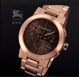 Buy Shop Burberry The City Grey Dial Rose Gold Steel Strap Watch for Men - BU9353 USA Online