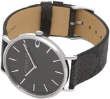 Coach Charles Black Dial Black Leather Strap Watch for Men - 14602157