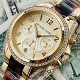 Buy Shop Michael Kors Blair Gold Dial Two Tone Steel Strap Watch for Women - MK6094 USA Online