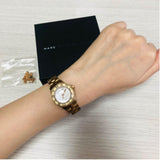 Buy Shop Marc Jacobs Blade White Dial Rose Gold Steel Strap Watch for Women - MBM3076 USA Online