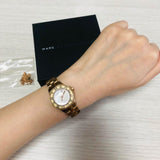 Buy Shop Marc Jacobs Blade White Dial Gold Steel Strap Watch for Women - MBM3075 USA Online
