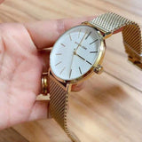 Buy Shop Michael Kors Auden Three Hand White Dial Gold Mesh Strap Watch for Women - MK7150 USA Online