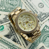 Buy Shop Michael Kors Runway Gold Dial Gold Steel Strap Watch for Women - MK5575 USA Online
