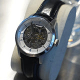 Buy Shop Fossil Townsman Automatic Skeleton White Dial Black Leather Strap Watch for Men - ME3085 USA Online