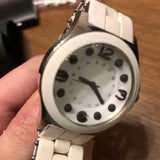 Buy Shop Marc Jacobs Perry White Dial White Silicone Strap Watch for Women - MBM2533 USA Online