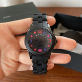 Buy Shop Marc Jacobs Pelly Black Dial Black Silicone Strap Watch for Women - MBM2543 USA Online