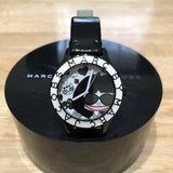 Buy Shop Marc Jacobs White & Black Dial Black Leather Strap Watch for Women - MBM1148 USA Online