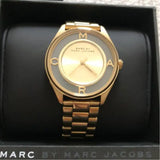 Buy Shop Marc Jacobs Marc Tether Transparent Gold Dial Gold Steel Strap Watch for Women - MBM3413 USA Online