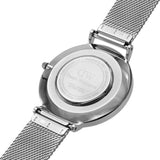 Buy Shop Daniel Wellington Petite Sterling Black Dial Silver Mesh Bracelet Watch For Women - DW00100304 USA Online