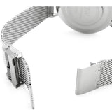 Buy Shop Daniel Wellington Petite Sterling Quartz White Dial Silver Mesh Bracelet Watch For Men - DW00100306 USA Online