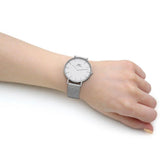 Buy Shop Daniel Wellington Petite Sterling Quartz White Dial Silver Mesh Bracelet Watch For Men - DW00100306 USA Online
