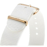 Buy Shop Daniel Wellington Classic Dover White Dial White Nylon Strap Watch For Women - DW00100309 USA Online