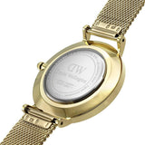 Buy Shop Daniel Wellington Classic Petite Black Dial Gold Mesh Bracelet Watch For Women - DW00100347 USA Online