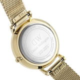 Buy Shop Daniel Wellington Classic Petite Evergold Black Dial Gold Mesh Bracelet Watch For Women - DW00100349 USA Online