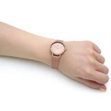 Buy Shop Daniel Wellington Petite Rose Gold Dial Rose Gold Mesh Bracelet Watch For Women - DW00100470 USA Online