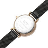Buy Shop Daniel Wellington Classic Petite Pressed Ashfield Black Dial Black Mesh Bracelet Watch For Women - DW00100441 USA Online