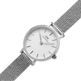 Buy Shop Daniel Wellington Classic Petite Sterling White Dial Silver Mesh Bracelet Watch for Women - DW00100442 USA Online
