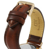 Buy Shop Daniel Wellington Classic St Mawes Black Dial Brown Leather Strap Watch For Men - DW00100124 USA Online