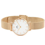 Buy Shop Daniel Wellington Classic Petite White Dial Rose Gold Mesh Bracelet Watch For Women - DW00100219 USA Online