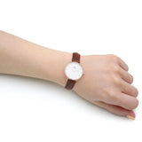 Buy Shop Daniel Wellington Classic Petite St Mawes White Dial Brown Leather Strap Watch For Women - DW00100231 USA Online